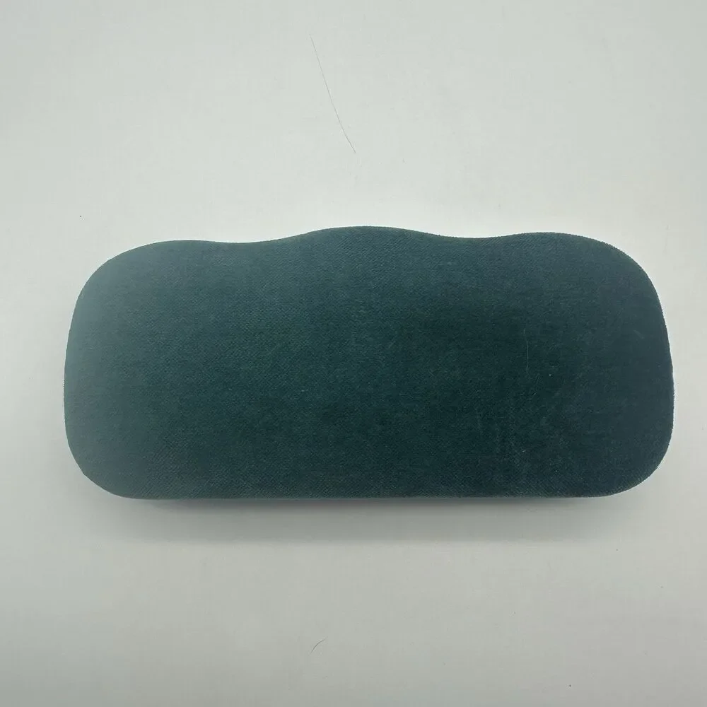 GUCCI AUTHENTIC DESIGNER HARD VELVET CLAMSHELL EYEGLASS SUNGLASSES CASE IN GREEN